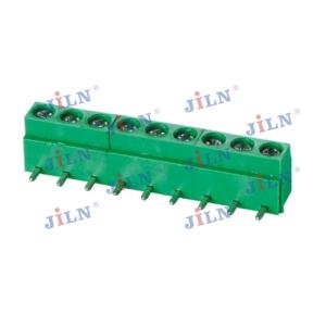 China Green Color 5.0 mm Screw Terminal Blocks Female Right Angle for PCB on sale