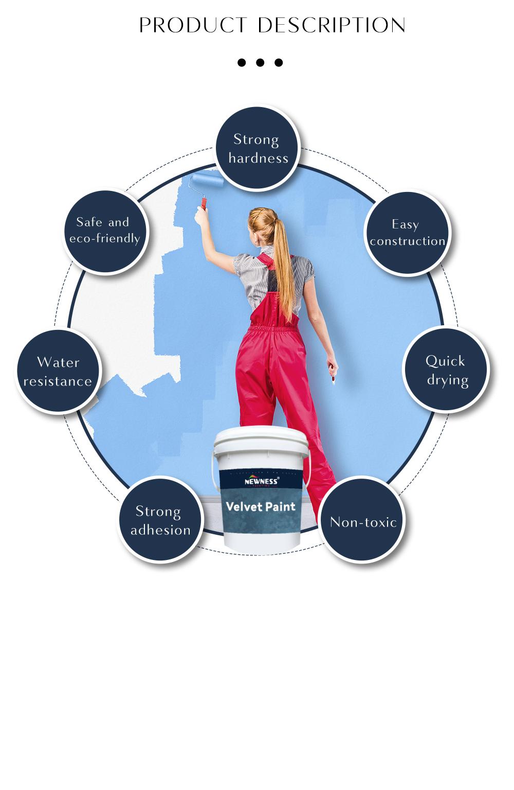 Water-based Liquid Coating Eco-friendly High Emulsion Velvet Interior Wall Paint