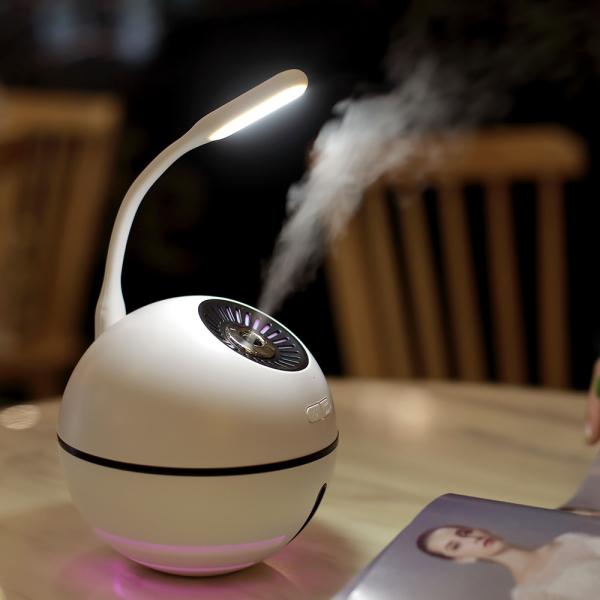 Quality 3 In 1 Usb Ultrasonic Humidifier 300ml Mini 2000mah Colour Changing Light Diffuser for sale