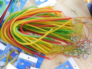 China Colorful customized request color or size plastic spring wire tool lanyard for tools safe wholesale