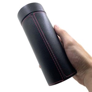 China PU cylinder custom glasses case new advanced handmade glasses box wholesale