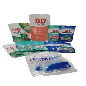China Customized Liquid Detergent Pouches Recyclable Easy Pour For Laundry Detergent wholesale