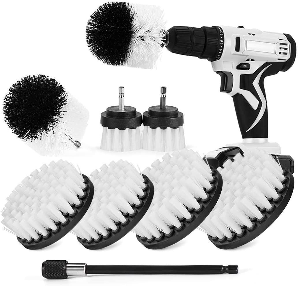 China ISO9001 White Drill Scrubber Brush Set 0.15mm Filament Diameter wholesale