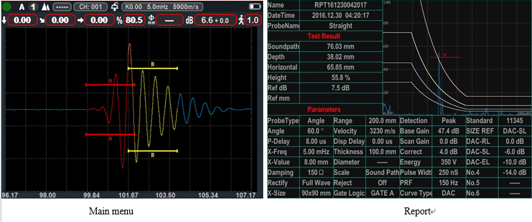 DAC AVG & B Scan Dual 4A Ultrasonic Flaw Detector Machine