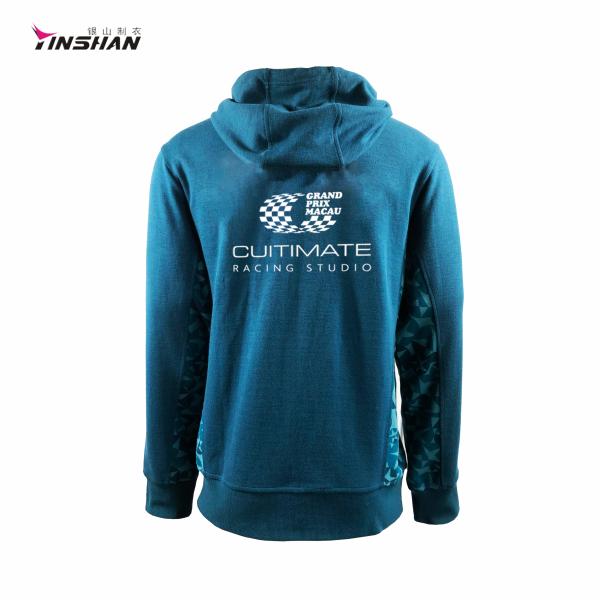 V-neck Customized Printing Methods Sports Fleece Hoodie for Racing and Motocycling