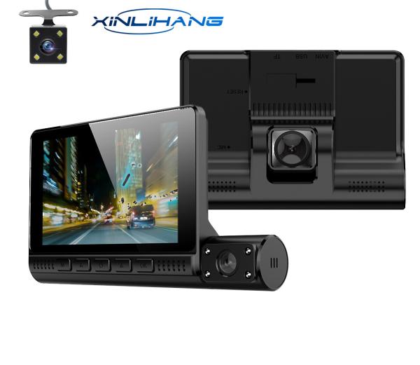 Quality AVI Mini 3 Lens Car DVR Dash Cam Recorder HD 4 Inch GC2053 Sensor for sale