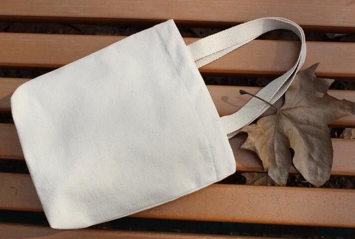 Custom silk screen printed Cotton material handle style blank natural cotton canvas bag without logo bagplastics bagease