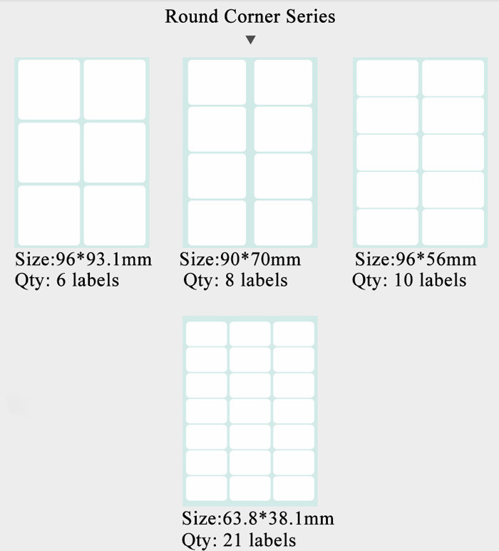 Inside Cutting Adhesive Tag Paper Matte Sticker Blank A4