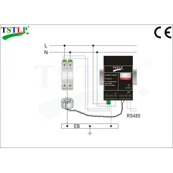 Power Backup 4 Digits Lightning Stroke Counter With Power Line Surge Protector