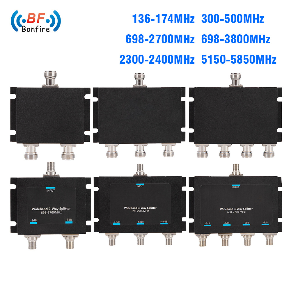 698-2700MHz 3 Way RF Wideband Micro Strip Splitter for Indoor Communication NF