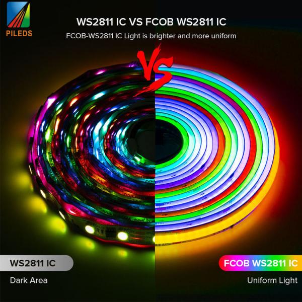 WS2811 Pixel COB LED Strip RGB 5M 12V SM16703 Addressable Programmable Dream Color