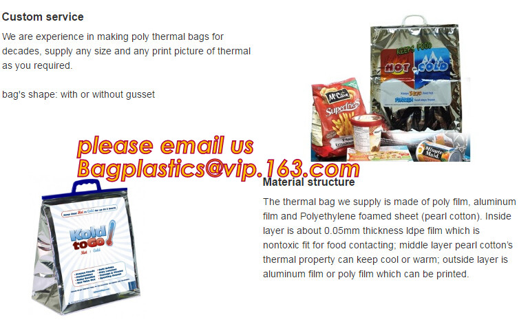 Custom Packing Aluminum Foil Zip-Lock Grocery Handle Thermal Insulation Cooler Bag For Outdoors,Promotional Insulated La