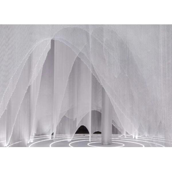 Painting Decorative Wire Mesh , Metal Mesh Fabric Curtain For Bars Screen