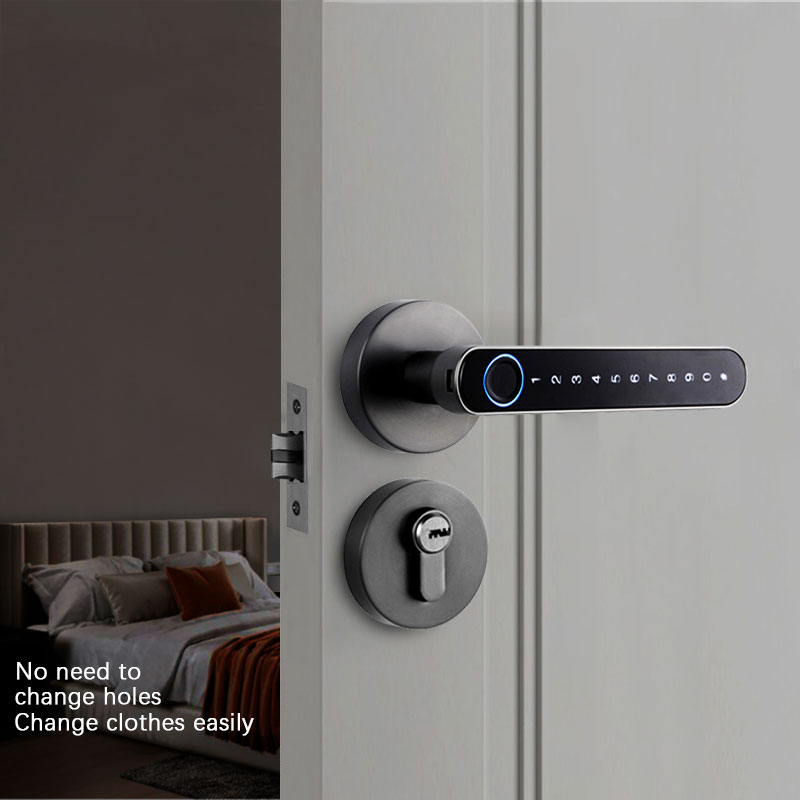 S604L Fingerprint Door Locks Tuya Smart Lock Door Thickness 35mm-55mm