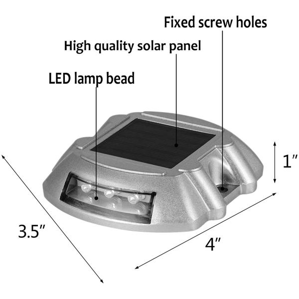 IP68 Bright White Solar Powered Decking Lights Anti Rust Waterproof