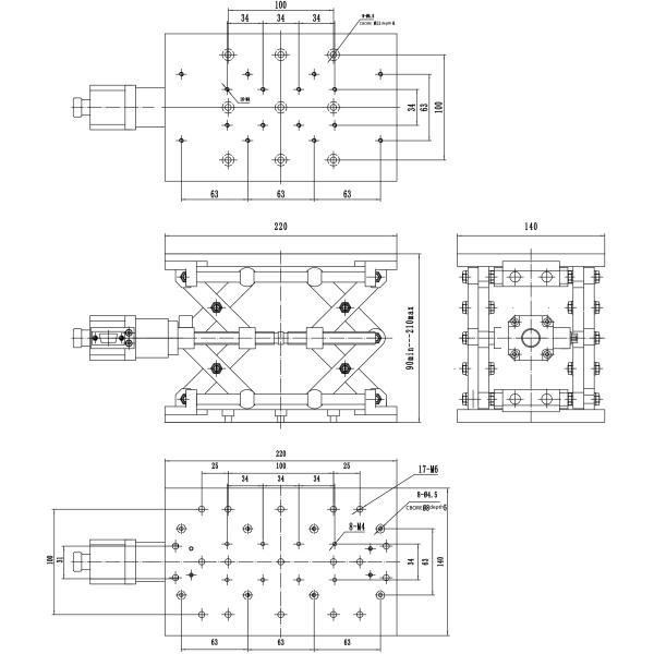 High Precision Motorized Linear Stage XY Double Axis Slide Z Axis Lift Platform