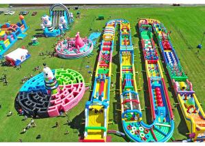 China Sgs Certificated Inflatable Obstacle Course For Outdoor Event Promotion / Competition wholesale
