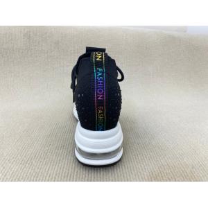 Bling Crystal Platform Loafers Black