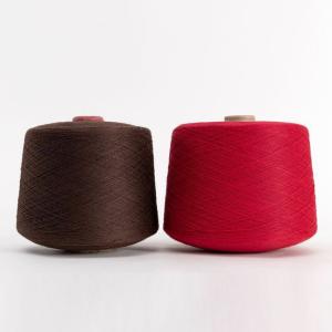 China Fine Eveness Spun Polyester Knitting Yarn , Polyester Weaving Yarn Ant I- Pilling wholesale