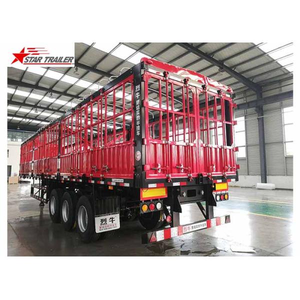 Cargo Stake Side Wall Semi Trailer 60T Heavy Duty Load