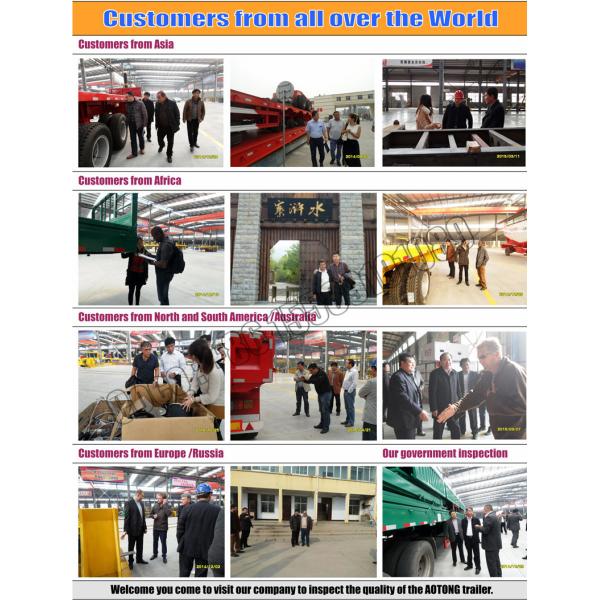 Steel 3 Axle Stake Animal Livestock Transport Cargo Fence Truck Trailers 60-80 Tons