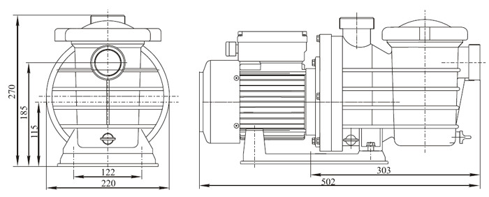 SMP Series Swimming Pool Circulation Pump , 2 Speed Pool Pump With GS Certification