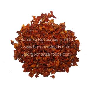 China Kosher Certified Dehydrated Tomatoes Pieces 10*10mm Dried Tomatoes wholesale