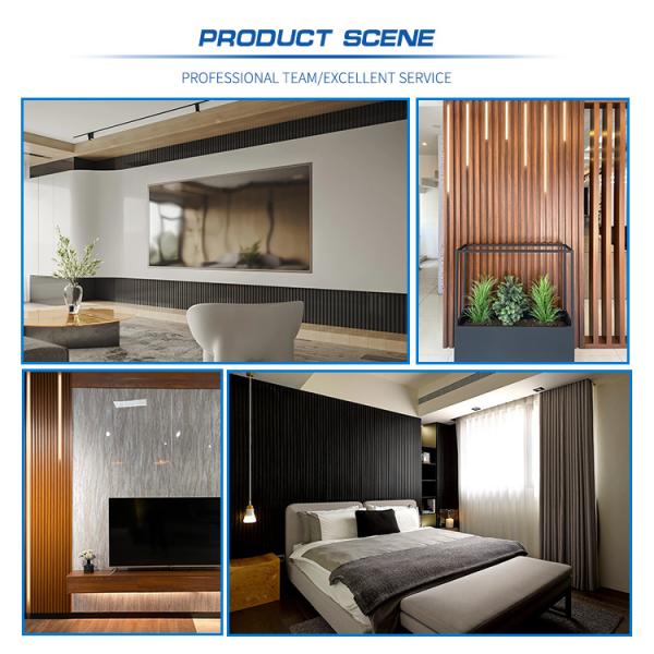 Wood Plastic Composite Cladding Fluted Wall Board WPC Interior Wall Panel