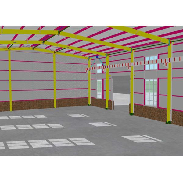 Galvanized Steel Structure Workshop With Optional Insulation For Hangar Application