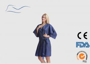 China Lightweight Plus Size Kimono Robe , Disposable Spa Robes With Elastic Cuffs on sale