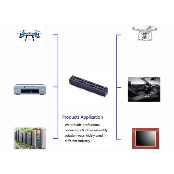 Double Row PCB Board To Board Connector 0.8mm Vertical Mother Seat Insulation Resistance