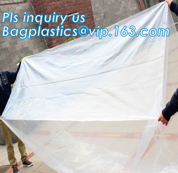 Customized Square Bottom or Side Guesst Plastic Protective Pallet Covers, 4 Mil Dust proof Clear Pallet Covers, BAGPLAST
