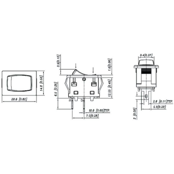 Copper Silver Plated Terminal Waterproof Power Switch RAWP Insulation Resistance ＞1000MΩ
