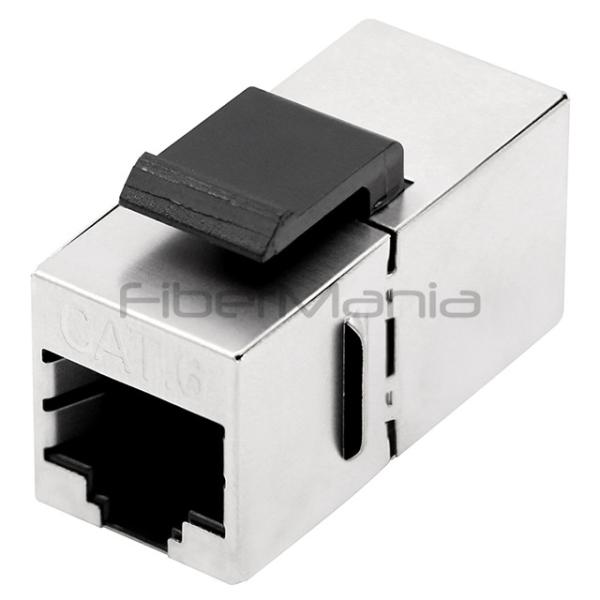 Quality Data Center Shielded Cat6 Coupler RJ45-RJ45 STP Inline Coupler Silver Housing for sale