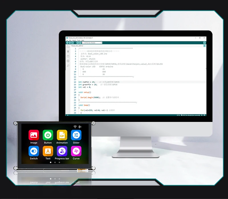 5V IPS Industrial Grade HMI Display Module -30~80.C Temperature Range
