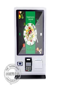 24 Restaurant Countertop Self Payment Kiosk With Printer QR Code Scanner