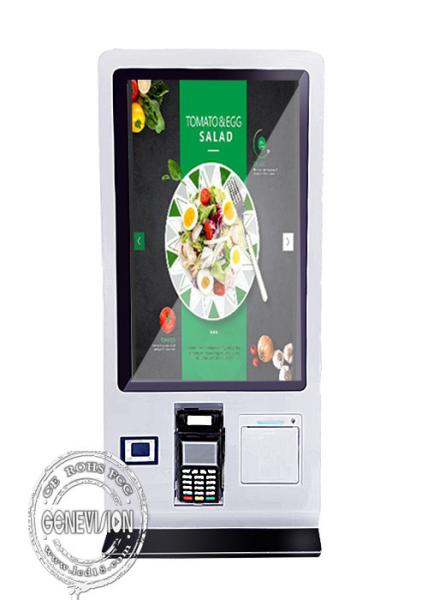 Quality 24" Restaurant Countertop Self Payment Kiosk With Printer QR Code Scanner for sale
