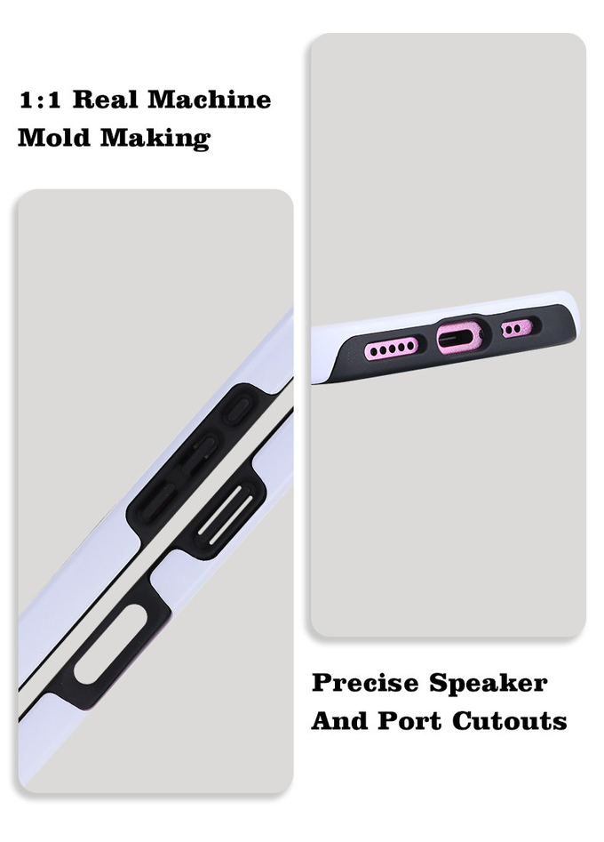 2 In 1 3D Film Blank Sublimation Phone Case PC Coating 2 Layers Cell Phone Cover