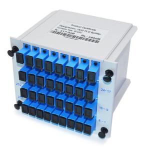 China customized Fiber Optic Splitter , 1X32 Cassette PLC Splitter With SC UPC Connector wholesale