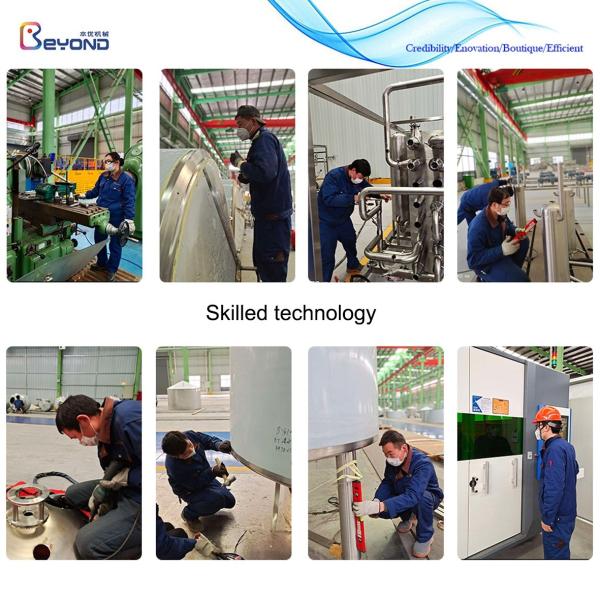 Automatic Spraying Cleaning 3000l Jacketed Stainless Steel Tank For Zymogen Making