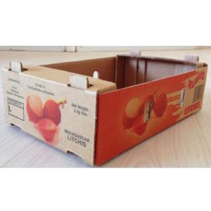 Vegetable / Fruit Packing Boxes , Cardboard Storage Boxes Offset Printing