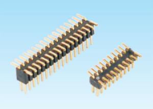 China Dual Row Right Angle Header Connector , PCB Pin Connector 3.0 AMP Current Rating wholesale