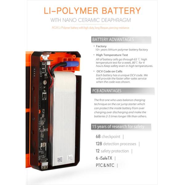 10A 12V Waterproof Jump Starter / Multi Function Jump Starter 20000mAh