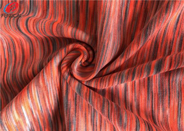 Quality melange Weft Knitted Fabric Polyester Spandex Yarn Dyed Fabric For Sportswear for sale