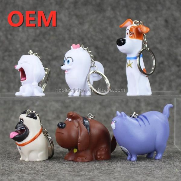 OEM Customized Plastic PVC Pretty Cartoon Figure Action keychain The Secret Life of Pets Toy