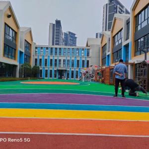 China Synthetic EPDM Poured Rubber Playground Flooring Surface For Sports on sale