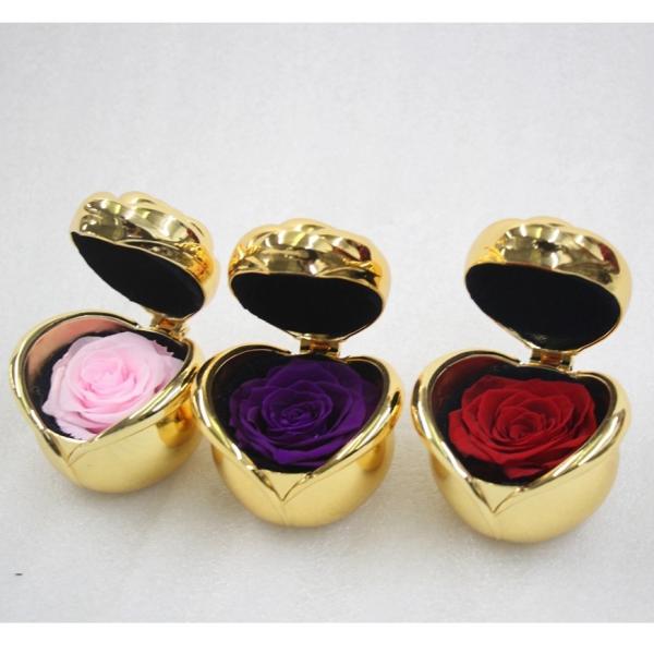 Wholesale preserved rose engagement ring box custom ring box double ring box