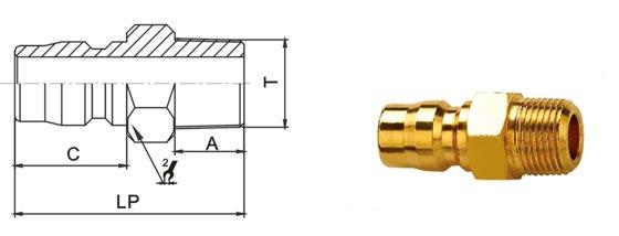 Valveless Structure High Flow Coupler Brass / SS304 LSQ-RD Interchange With NITTO TSP