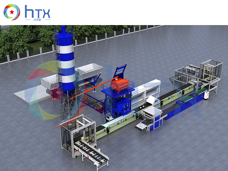 Automatic Dosing System Wet Cast Concrete Machine Cement Block Manufacturing Process