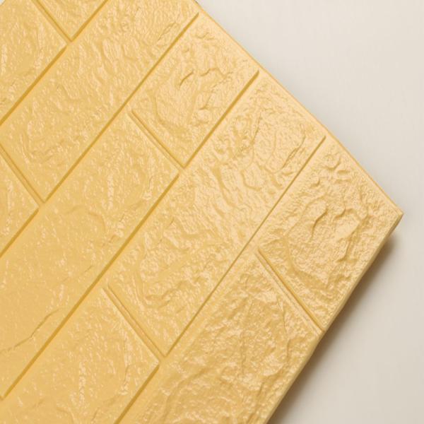 Soft Packages Design Style Waterproof Moistureproof 3D PE Foam Brick Wall Sticker 10mm Thick White Color Wall Decor Wallpaper